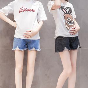 임산부 찢청 반바지 데일리룩 빅사이즈 임부복 2035