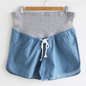 임산부 데님 반바지 빅사이즈 임부복 데일리룩 0172