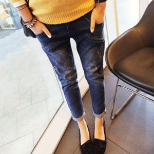 임산부 바삭배기청 바지 데님팬츠 빅사이즈임부복0112