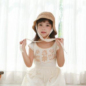 엔비키즈 미니보넷햇 아동 여름 밀짚 왕골 모자