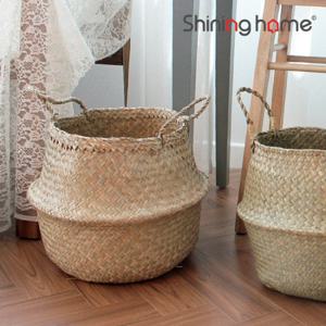 [샤이닝홈] 이너스 왕골 해초 라탄바구니 4호