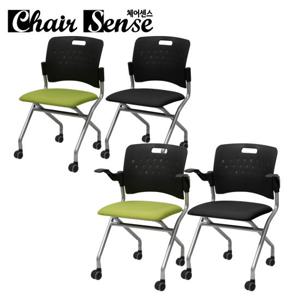 체어센스 플러키4륜 팔무 회의용 회의실  독서실 학원 의자