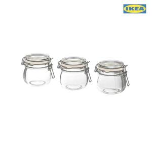 이케아 KORKEN 코르켄 보관용기3p세트/밀폐용기/조미료통