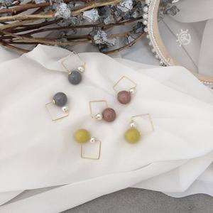 제이미 JE013 패션 귀걸이(은침 알러지방지 롱 링 진주 드롭)