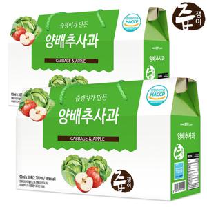 즙쟁이 양배추사과즙 2박스 60포 양배추즙