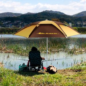 빅헌터 50형 브라운 2층 파라솔 캠핑 그늘막 낚시 텐트 용품