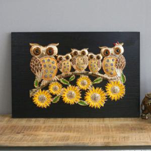 라움데코 레이기 부엉이 인테리어 액자