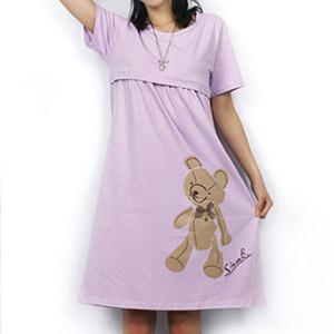 T.반팔)스태치곰수유원피스- 여름 수유복 수유원피스