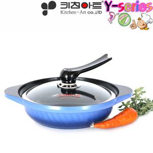 키친아트 세라믹코팅 투톤칼라 주물냄비 Y시리즈 24전골