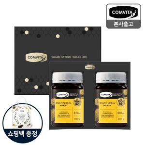 콤비타 야생화꿀 더블세트(500Gx2병)+꿀스틱 7개+나무스푼