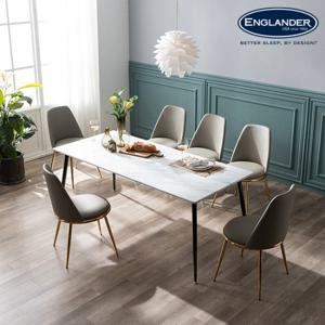 잉글랜더 퀸스 천연 대리석 6인용 식탁 세트 의자6(LG)