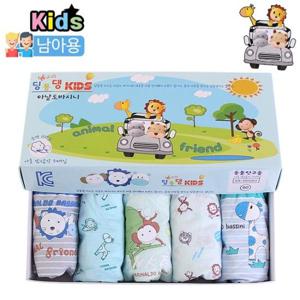 [아동팬티] 아놀도 동물친구들 남삼각 5매/남아팬티/유아팬티
