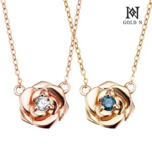 골드앤 18K 어썸로즈 1부 다이아 목걸이