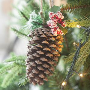 크리스마스 솔방울 조화 픽 트리 장식 열매 23cm 리스 꾸미기 소품 용품 오너먼트