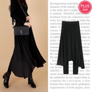 빅사이즈 프릴 쉬폰 롱 치마레깅스 ~4XL