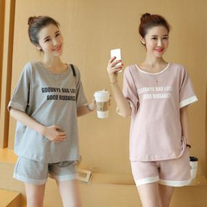 임산부 데일리 임부복세트 반팔티 트레이닝반바지8707