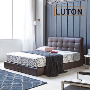 루튼 퀼팅 통판형 가죽침대 수퍼싱글 프레임