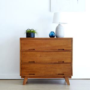 유씨엠 클레이 원목 광폭 3단 서랍장 900 속깊은 수납장