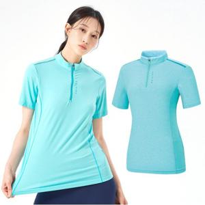 콜핑 하이쿨 메쉬 여자 여름 등산 집업 반팔 티셔츠