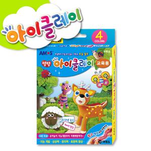 아모스 아이클레이 교육용4색세트/탱탱아이클레이/칼라점토/컬러
