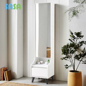 사사가구 코비 서랍형 전신거울 수납화장대 화이트