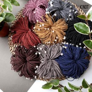 [KNOTXKNOT] 진주포인트 3중 고무줄 30pcs