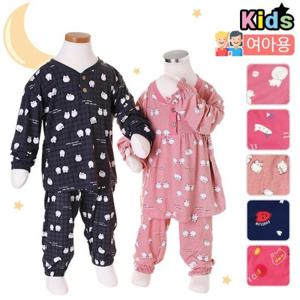 [아동잠옷] 폭스 피치기모 아동 투피스_여아동(8218)/피치기모