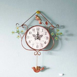 벽시계 앤틱 인테리어벽시계 이앤 플라워추 국산 황동핸드메이드