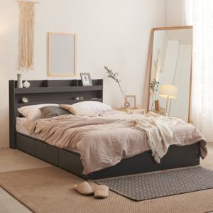 [데코라인] 라피 넉다운평상서랍형 Q 침대프레임