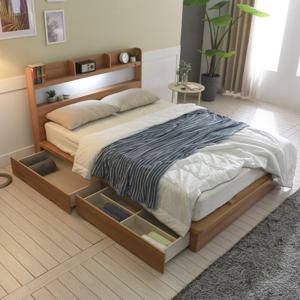 [데코라인] 라피 평상서랍형 Q 침대프레임