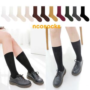 여성 무지 긴 특장목 양말 5매세트