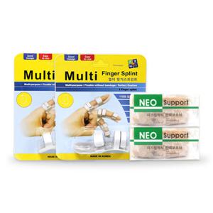 멀티 핑거스프린트 1개+자가점착식 1호 2개 손가락부목 지지대