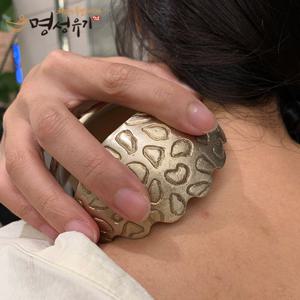 [명성유기] 유기 엠보일구형괄사(한손형) 1p