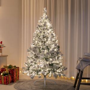 크리스마스 트리 나무 무장식 고급 촘촘 눈쌓인 스노우 120cm (우산식) 소품 데코 눈송이 매장 꾸미기