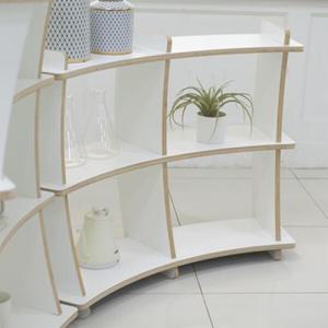 아트박스/코니페블 파티션 수납장 (3단/커브형 )