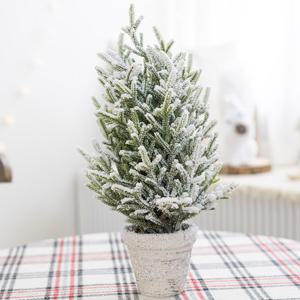 크리스마스트리 스노우 미니트리 화분 고급 스푸스트리 40cm 소형 테이블 탁상용 데코 소품 용품