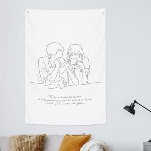 상상후 러브이즈 패브릭포스터 85x120cm 가리개 커튼 그래픽