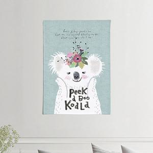 상상후 피카부애니멀 코알라 패브릭포스터 50x70cm 가리개 침실 거실 캐릭터