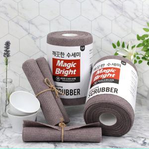 (매직브라이트)원어데이 항균 수세미 60매x2롤