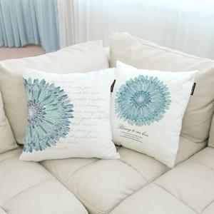 상상후 방꾸미기 예쁜쿠션 45x45cm 로맨틱포임 블루