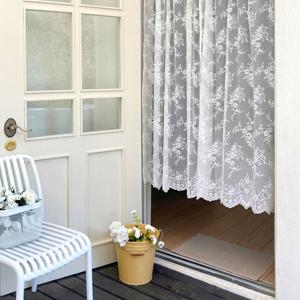 까르데코 앨리스 앤틱플라워 창문 레이스가리개커튼1장
