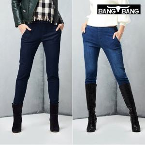 [뱅뱅][뱅뱅] 여성 테일러드핏 하프밴딩 데님 2종택1_J1Y8