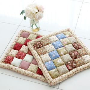 [리앤데코] 면패치 블럭101 쿠션 방석50x50cm