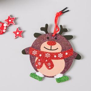 [1개 추가증정] 크리스마스 눈사람 트리 장식 보드 동글 사슴 12.5cm 꾸미기 소품 용품 오너먼트 데코