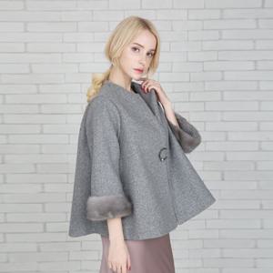 [제이유퍼]제이유퍼 CJ039 노카라 플레어 밍크자켓