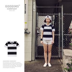 [구김스]구김스 0707_WBK 스트라이프 반팔티셔츠 (G18MMRT304)