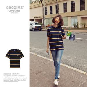 [구김스]구김스 0724_NYE 스트라이프 반팔티셔츠 (G18MMRT312)