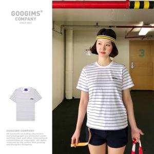 [구김스][기본티BEST]구김스 0736_IBK 스트라이프 반팔티셔츠