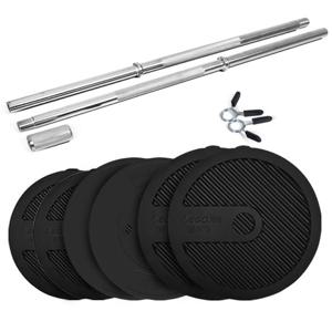 역기 세트 중봉 조립형 블랙 바벨 원판 47kg 역기봉