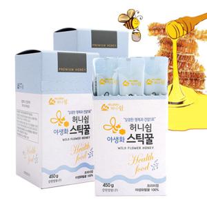 [강원양봉] 프리미엄 야생화 스틱꿀 (15gx30개입)x3박스